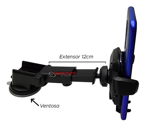 Imagem 3 de 7 de Suporte Celular Automotivo Veicular Trava Automática Ventosa