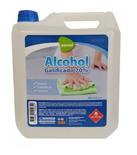 Alcohol Gel Bidon 5lt Passol