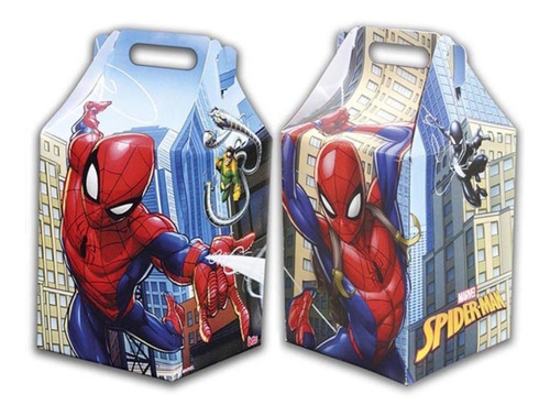 Pack X 6 Cajas Sorpresitas Spiderman Original Cotillón 