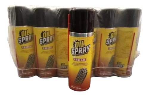 Lubricante Cadena Moto Oil Spray 225ml. Pack 12 Unidades. Bm