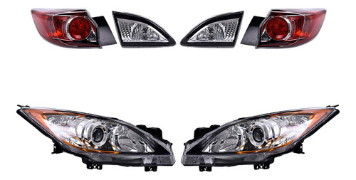 Kit Faros P/halog Y Calaveras Depo 3 Mazda 2011 - 2013