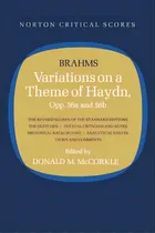 Comprar Variations On A Theme Of Haydn, De Johannes Brahms. Editorial W W Norton Company, Tapa Blanda En Inglés