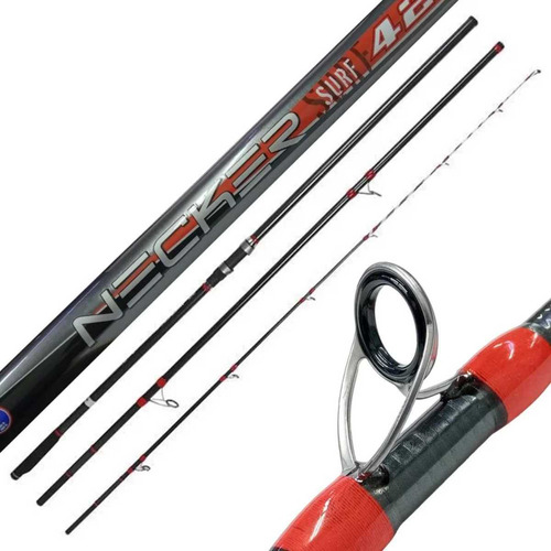 Vara Pesca Rapala Necker Surf Casting Híbrida 4,20m 3 Partes