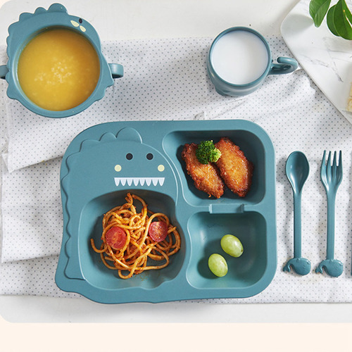 Juego De Platos Divididos Para Bebés Con Dibujos Animados De
