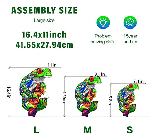 Puzle De Madera Jigfoxy Tree Frog 303 Piezas Para Adultos