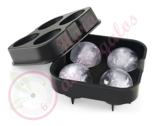 Hielera De Silicona Esfera X4 Cubetera Pelota Bola