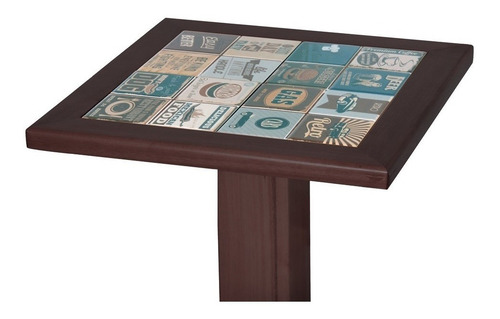Mesa Bistrô Conjunto 04 Banquetas Alta Para Bar Cor Café.