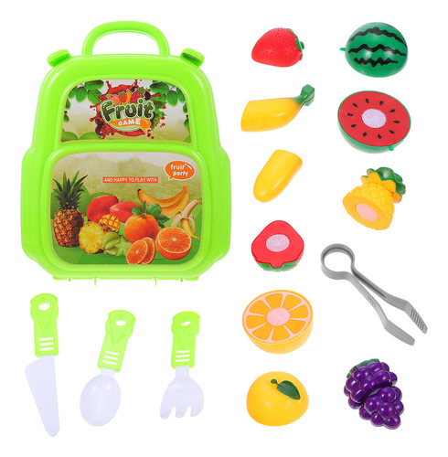 Mochila De Juguete Pretend Food Playset Para Verduras Y Frut