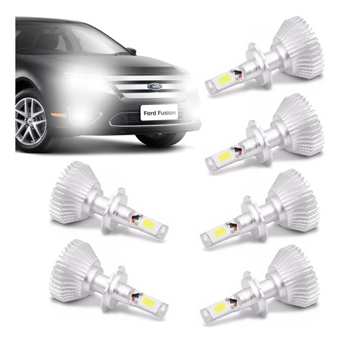 Kit Super Led Fusion 2010 2011 2012 2013 Farol E Milha 6000k