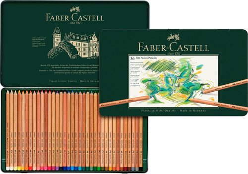 Lápiz Pitt Pastel Estuche Faber-castell X36 Colores