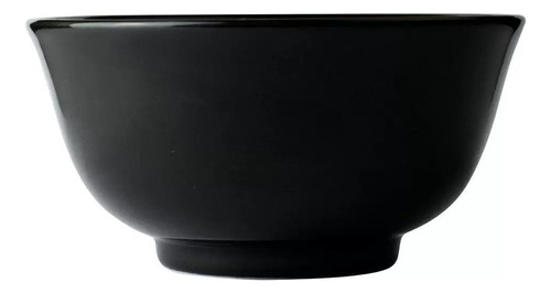 Tigela Bowl Para Sopa Porcelana Oriental Preta 240 Ml