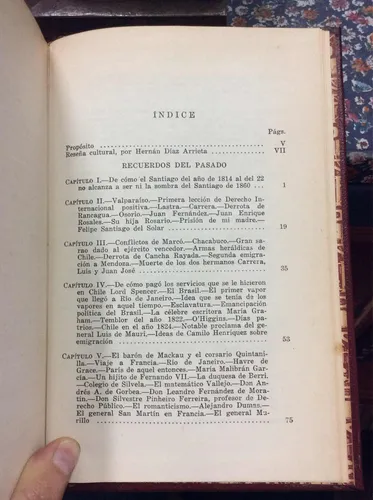 Recuerdos Del Pasado Por Vicente Pérez Rosales (Usado)