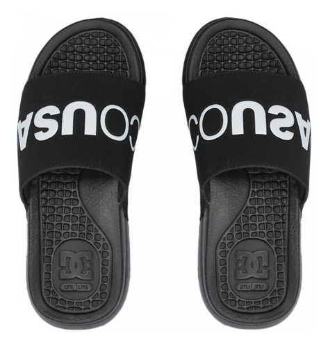 Imagen 2 de 3 de Ojota Dc Shoes Modelo Slide Negro Blanco Nueva Coleccion