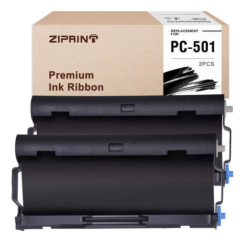 Ziprint Paquete De 2 Cartuchos De Fax Pc501 Compatibles Con