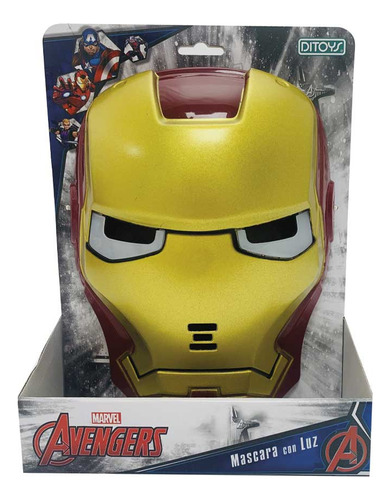 Mascara Iron Man  Con Luz Avengers Ditoys 2489 Mundotoys