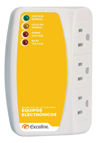 Protector Para Equipos Electrónicos 3 Tomas 120v Exceline