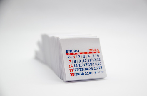 Almanaque Calendario 5x5 Mignon X100u.