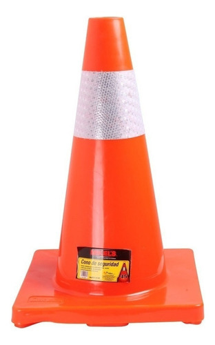 Cono De Seguridad 45 Cm Con Reflejante Mikels Color Naranja