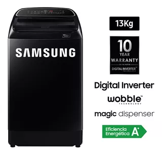 Lavadora Samsung Eco Inverter 13 Kg Wa13t5260bv/pe - Negro