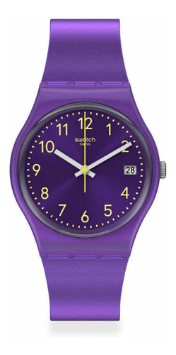 Reloj Swatch Violeta Con Números Purplazing Gv402