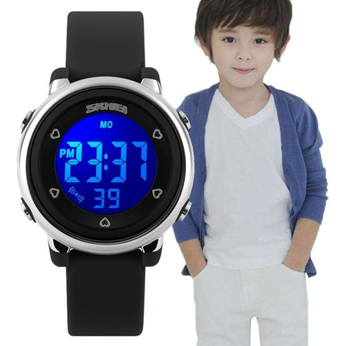 Relógio Infantil Digital 7 Cores Luz Skmei Esportivo Natação