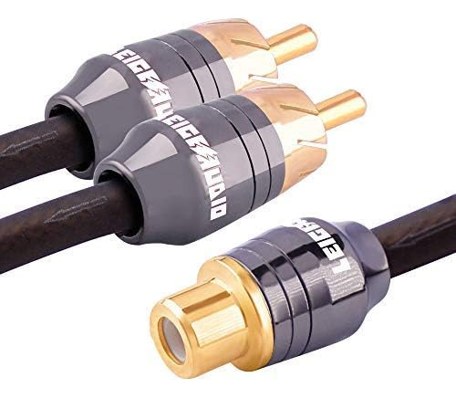 Leigesaudio Conector Divisor Adaptador Rca Y De 1 Pie, 2 A 1