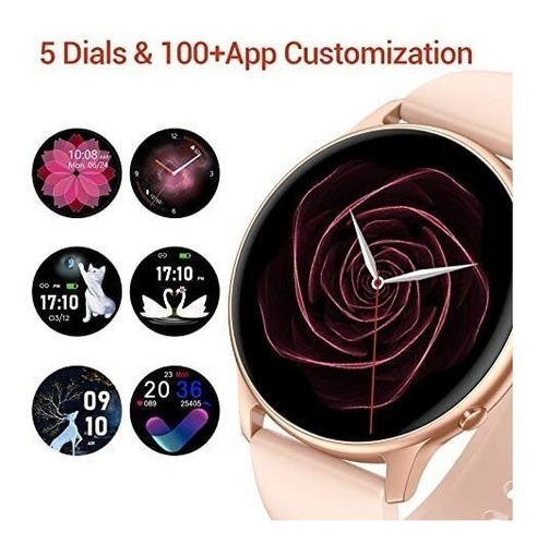 Imagen 7 de 7 de Reloj Inteligente Bluetooth De Mujer Para iPhone Android