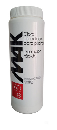 Mak 60/g Cloro Granulado P/piscinas X 1kg