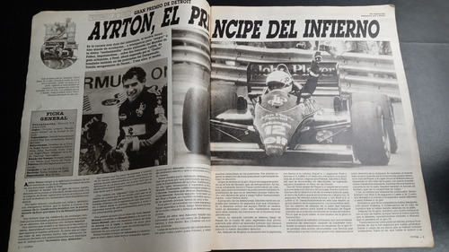 Revista Corsa 1042 Lámina Traverso Año 1986 Senna 25/6 (Usado)
