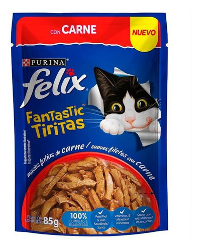 Felix Fantastic Tiritas Con Carne 85 G