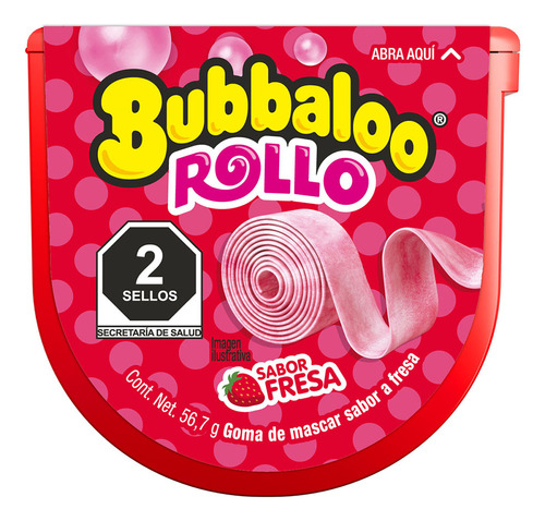 Bubbaloo Rollo Fresa 56.7g