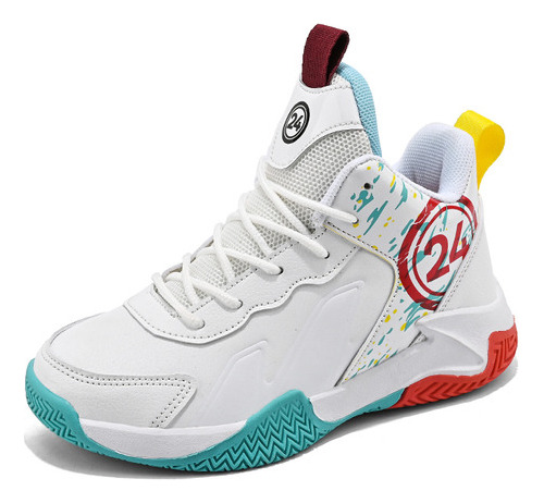 Zapatos De Baloncesto Deportivos De Cuero De Moda Para Niños