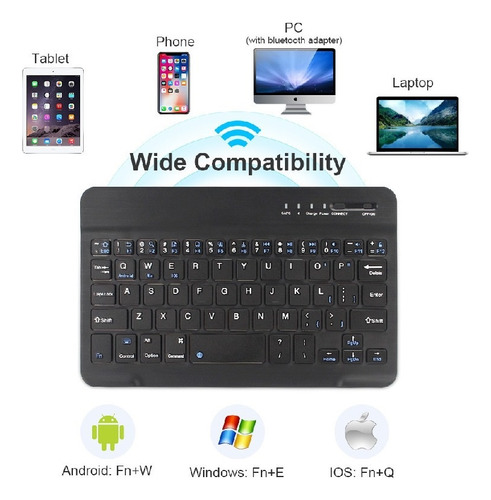 . Mini Teclado Bluetooth Inalámbrico De 10 Pulgadas