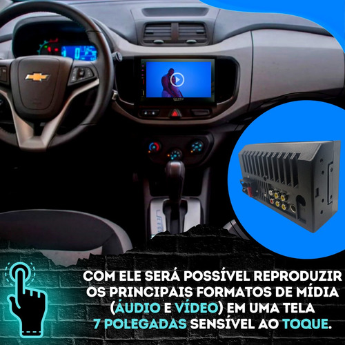 Central Multimídia Mp5 Completa Camera De Ré E Frontal 2 Usb