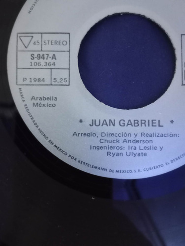 Juan Gabriel - Querida El Noa Noa Ii Disco Vinilo 7 Ep