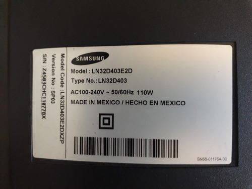 Imagen 2 de 8 de Tv Samsung 32 Para Repuesto