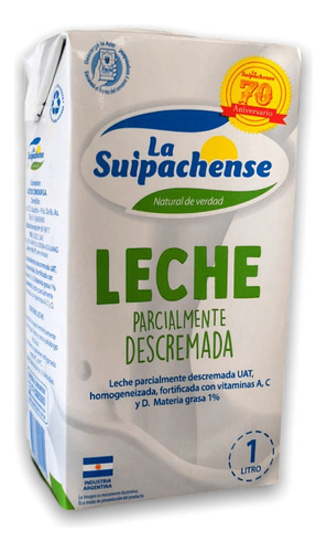 Leche La Suipachense Descremada 1 Litro