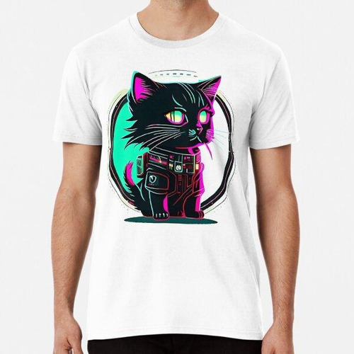 Remera Un Gato Cyberpunk - Colección Ii - V3 Algodon Premium