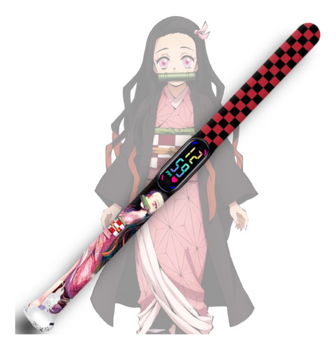 Reloj Nezuko Kamado Niña - Touch Led Digital 