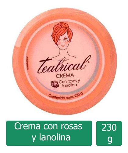 Crema Teatrical Con Rosas Y Lanolina Tarro Con 230 G