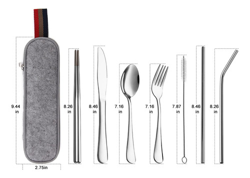 Utensilios Portátiles Devico, Juego De Cubiertos De Campamen