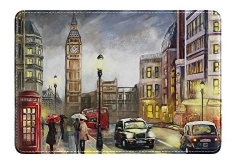 Cubierta Para Pasaporte My Daily Big Ben London Oil Painti 