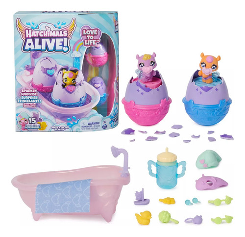 Hatchimals Alive Diversión Baño De Colores 2 Sorpresas