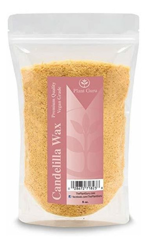 Candelilla De Cera Vegan Copos De 8 Oz 100% Puros Y Naturale
