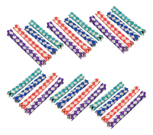 Trampas Para Dedos De Bambú, 24 Piezas, Pájaros, Loros, Jugu