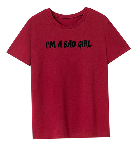 Camiseta Para Mujer Cuello Redondo Camisa Femenina Simple