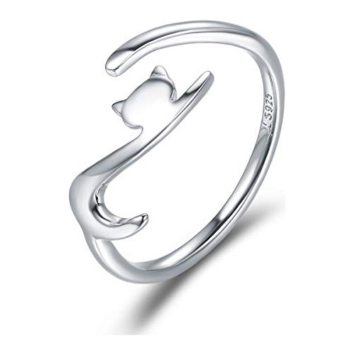 Anillos Bisutería - Silver Cat Animal Rings For Women 925 St