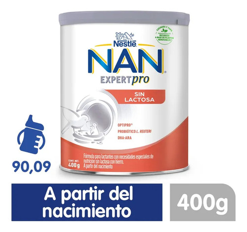 Nan Sin Lactosa 400g X 2 - Kit Doble De Fórmula