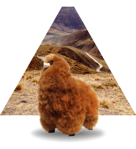 Suave Peluche Alpaca Pelo Natural Regalo Típico Norteño Blanca / Marrón / Gris