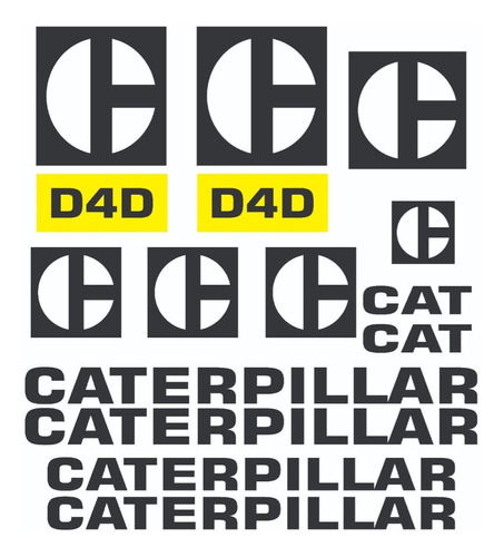 Decalque Faixa Adesiva Trator Esteira Caterpillar D4d